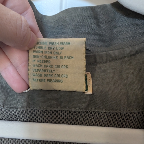 Vintage L.L.Bean Ranger/Fishing Vest Men's Large Khaki - Picture 5 of 7